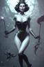 Placeholder: Ava Gardner as evil queen in black leather, busty, cleavage, curvy, angry, stern look. character design by cory loftis, fenghua zhong, ryohei hase, ismail inceoglu and ruan jia. unreal engine 5, artistic lighting, highly detailed, photorealistic, fantasy