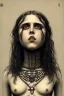 Placeholder: Danish singer MØ face, Style John Kenn Mortensen,