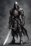 Placeholder: dark age armored skeleton knight with sword