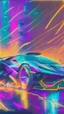 Placeholder: futuristic supercar, hand draw urbansketch art style inspired by Marta Vilarinho de Freitas, flat, vector illustration, urban sketch cyberpunk 2099 blade runner 2049 neon neo-impressionism expressionist style oil painting, smooth post-impressionist impasto acrylic painting, thick layers of colourful textured paint futuristic futurism noir