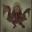 Placeholder: Cthulhu as a Russian Orthodox with vampire bat fangs