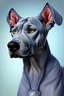 Placeholder: blue great dane in armor