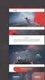 Placeholder: Design a user-friendly and visually appealing landing page for a sport website, prioritizing an intuitive user experience, red colors, power, skii, running, riding a bike, swimming