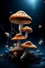 Placeholder: image of mushrooms dripping off of wax in outer space