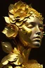 Placeholder: gold woman flower art