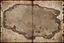 Placeholder: an ancient printed road map of a fictional place that was black and white and uses a Cree syllabic font, but has since been stained and weathered