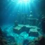 Placeholder: The mythological world of Atlantis, underwater