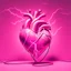 Placeholder: electric heart in a pink background