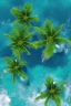 Placeholder: A coconut trees in Indonesia with clear blue skyand sea Impresionisme abstract art