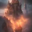 Placeholder: fantasy tower, ethereal staircase leading to sky, flames as clouds, ,great pose,magnificent, majestic, highly intricate, incredibly detailed, ultra high resolution, complex 3d render,