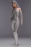 Placeholder: Full body portrait, painting, medium shot lady Spacecore dominance volumetric fire neutral space volumetric silver filigree