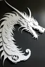 Placeholder: stencil kind of dragon white background 3d printed