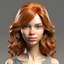 Placeholder: front view female 3d character hair