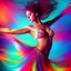 Placeholder: Revolution, dream of freedom, hope, colorful dancer, woman, digital art