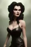 Placeholder: Amy Dumas as evil queen in black leather gown, evil, busty, cleavage, curvy, angry, stern look. character design by cory loftis, fenghua zhong, ryohei hase, ismail inceoglu and ruan jia. unreal engine 5, artistic lighting, highly detailed, photorealistic, fantasy