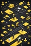 Placeholder: Risk Management and Advanced Concepts, flat, black and yellow