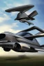 Placeholder: A flying car with wings in the sky.