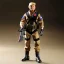 Placeholder: G.i. Joe toy camouflage doll spraytan Donald Trump face with boots full body in package high resolution 2019, in a box with gun