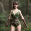 Placeholder: franz frazetta styl, cute elf hunter in the forest clearing