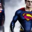 Placeholder: Henry cavil, superman, black suit, 8k