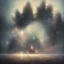 Placeholder: photographic camera in abstract style. fog and smoke in atmosphere. bokeh, lens flare. Dark mood. Dripping paint. oil on canvas, high detailed. beksinski