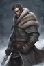 Placeholder: fantasy winter rogue man