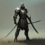 Placeholder: franz frazetta style, knight with sword and shield, dark soul like