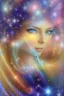 Placeholder: cosmic woman smile, admiral from the future, one fine whole face, crystalline skin, expressive blue eyes,rainbow, smiling lips, very nice smile, costume pleiadian, Beautiful tall woman pleiadian Galactic commander, ship, perfect datailed golden galactic suit, high rank, long blond hair, hand whit five perfect detailed finger, amazing big blue eyes, smilling mouth, high drfinition lips, cosmic happiness, bright colors, blue, pink, gold, jewels, realist, high commander