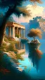 Placeholder: impressionism-style painting of a beautiful scenery in ancient times