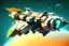 Placeholder: Spaceship, Over Planet, Modern Spaceship, Blocky,