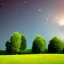 Placeholder: lush trees against a stary sky