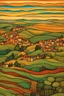 Placeholder: The endless undulations of hills and valleys; Hundertwasser; Golden Hour