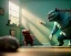 Placeholder: room scene with a big moppet monster, realistic photo, with toys, concept art, minimal style, smooth, unreal engine 5, god lights, ray tracing, RTX, lumen lighting, ultra detail, volumetric lighting, 3d.