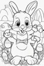 Placeholder: easter bunny coloring page for toddlers pixar style