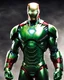 Placeholder: Super IRONMAN armor, kryptonite powered, built by wayne enterprises, designed by stark industries