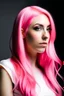 Placeholder: beautiful woman with long pink hair and pointed ears