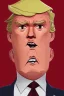 Placeholder: donald trump face as hero in graphic style