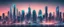 Placeholder: futuristic city skyline, like that of Miami's, using a cinematic background and outlining the buildings with a gradient