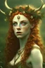 Placeholder: pretty girl, aged 19, ginger, faun, satyr, fantasy, attractive, medieval