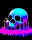 Placeholder: pixar 3d animation style, ((liquid memelting skull)), fluid form, ink drizzle, adorable and cute, photorealistic cg, 3D concept art, bright, fantastical black colour background, playful, soft smooth lighting, white cartoon eyes, highly detailed, stylised and expressive, sharp, wildly imaginative, skottie young, bold, colourful, neon graffiti, dark pop surrealism, rainbow coloured sprinkles, rainbow coloured pop candy, chocolate toppings, smooth texture, cgsociety, Maya render