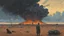 Placeholder: Scorched earth, Denis Sarazhin, Alex Colville, Simon Stalenhag, ominous sky