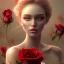 Placeholder: red roses beautiful girl,utra realistic,highly detailed, masterpiece, sharp focus, fantasy art, royalistic,elegant, fog, Special Lighting,glowing lights Vibrant, color Scheme, forest, trending on artstation, ultra photoreal,hypermaximalist