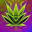 Placeholder: Marijuana, splash color, bright colors, neon, Psychedelic, detail, 8k, bright light, surreal