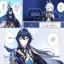 Placeholder: Genshin woman, Clear Focus High resolution, Calm Background, Light skinned woman, Black long beatiful hair, Dark blue sparkling eyes, Very Beatiful Face, Splash art, Comic