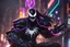 Placeholder: Venom Shredder in 8k solo leveling shadow artstyle, sombra them, close picture, rain, Shredder helmet, neon lights, intricate details, highly detailed, high details, detailed portrait, masterpiece,ultra detailed, ultra quality