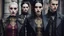 Placeholder: goth fashion, women and men in nice goth clothes, black, silver, gold, burgundy fashion colors, High detailed, sharp focus, looking at the camera, cinematic, masterpiece, high realistic, fashion photo