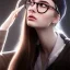 Placeholder: a teenage girl in a glasses store trying on glasses , dramatic, dramatic lighting, volumetric lighting, hyperrealism, 8k, high quality, photorealistic, lot of details