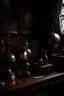 Placeholder: victorian occult items in a dimly lit room.