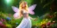 Placeholder: bright fairy, beautiful portrait, flowery landscape