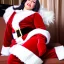 Placeholder: Santa's sultry daughter, sitting amorously at home